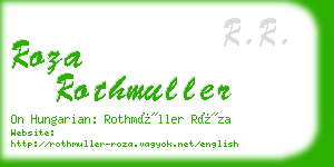 roza rothmuller business card